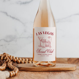 Rótulo De Garrafa De Cerveja Bebado No Amor Cocktails Bachelorette Social Club