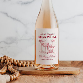 Rótulo De Garrafa De Cerveja Bebado No Amor Cocktails Bachelorette Weekend