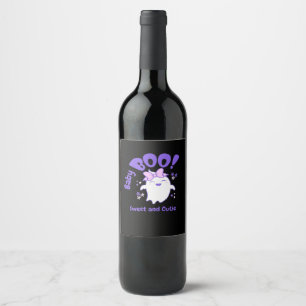 Rótulo De Garrafa De Cerveja Bebê Boo! Doce e Toddler Halloween Design