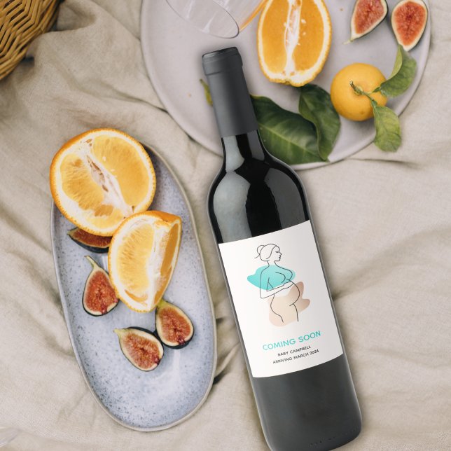 Rótulo De Garrafa De Cerveja Bebê chegando Rapidamente Anúncio de Gravidez (Criador carregado)