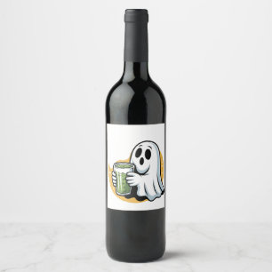 Rótulo De Garrafa De Cerveja Bebendo fantasma fantasma Matcha Halloween