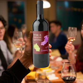 Rótulo De Garrafa De Cerveja Bebidas do partido do vinho e do queijo decor