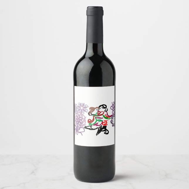 Rótulo De Garrafa De Cerveja Beijo de Férias  (Frente)