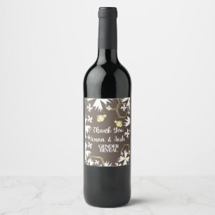 Rótulo De Garrafa De Cerveja Bela Flor Botânica Floral Amarela Branca Margarida