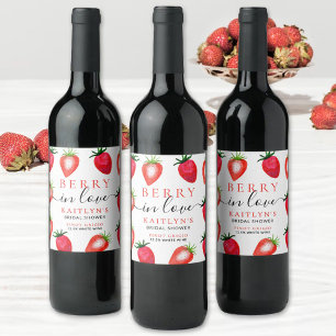 Rótulo De Garrafa De Cerveja Berry In Love Strawberry Chá de panela