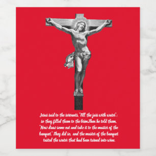 Rótulo De Garrafa De Cerveja Bíblia de Jesus cristo Cruz de fé cristã ART