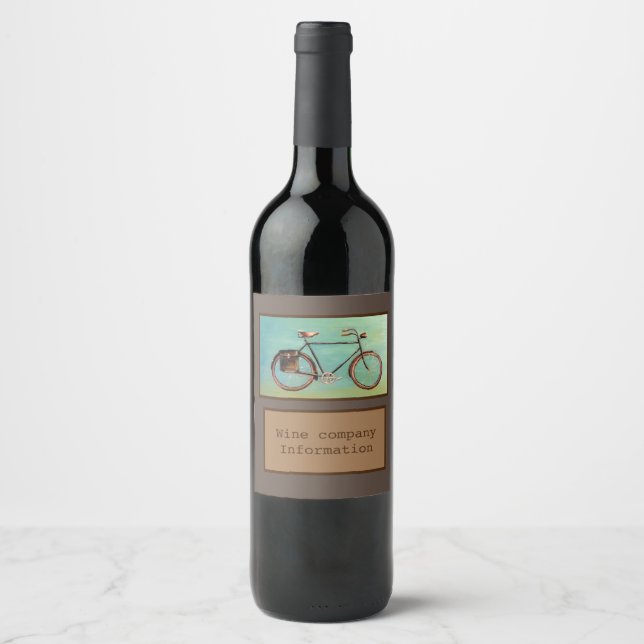 Rótulo De Garrafa De Cerveja Bicicleta Mensageira (Frente)
