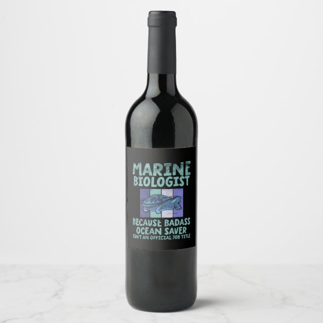 Rótulo De Garrafa De Cerveja Biologia Marinha (Frente)