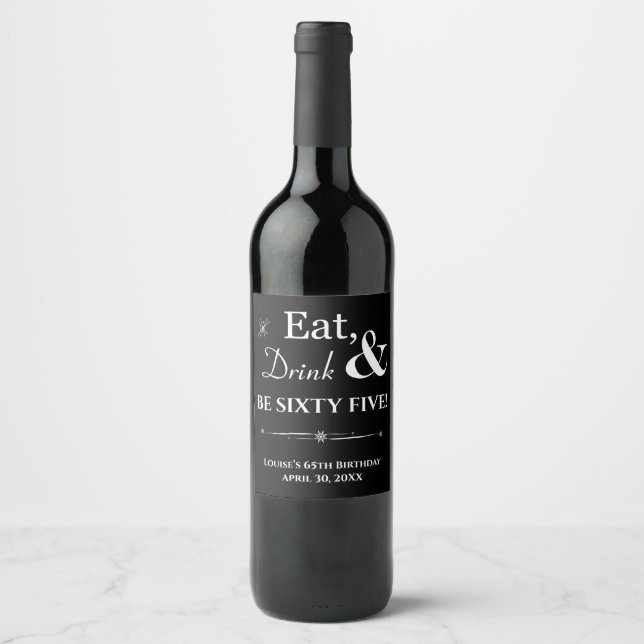 Rótulo De Garrafa De Cerveja Black Coma Beba Sessenta e cinco retrorreflectores (Frente)