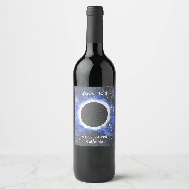 Rótulo De Garrafa De Cerveja Black Hole Pinot Noir (Frente)