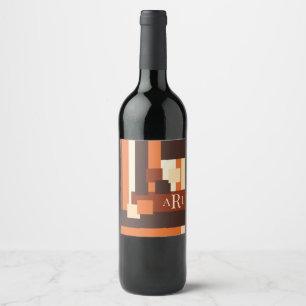 Rótulo De Garrafa De Cerveja Bloqueio de Cores Moderno Personalizado