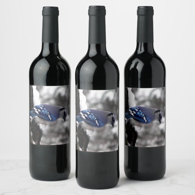 Rótulo De Garrafa De Cerveja Blue Jay de inverno (Garrafas)