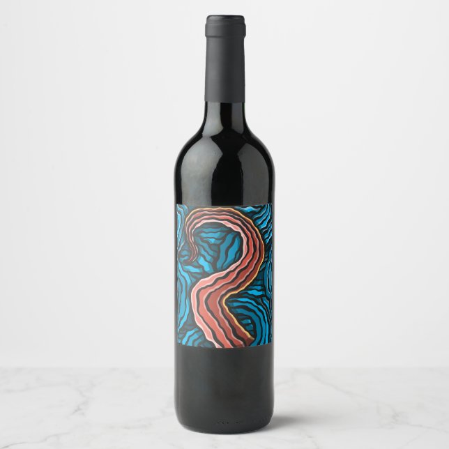 Rótulo De Garrafa De Cerveja Blue Tentacle (Frente)