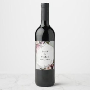 Rótulo De Garrafa De Cerveja Blush Botânico