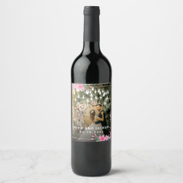 Rótulo De Garrafa De Cerveja Boas-vindas ao casamento do Frame de Ouro Floral R