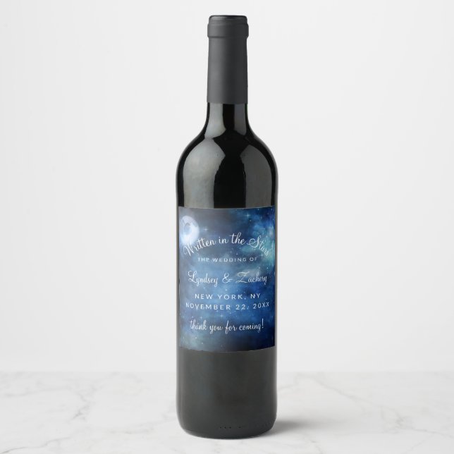 Rótulo De Garrafa De Cerveja Boato Celestial da Lua Cheia do Céu Lunar Boas-vin (Frente)