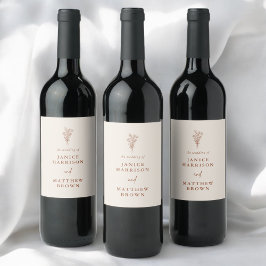 Rótulo De Garrafa De Cerveja Boho Terracota Laranja Queimado Casamento Rústico