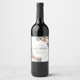 Rótulo De Garrafa De Cerveja Boho Tropical Floral | Casamento