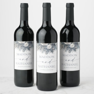 Rótulo De Garrafa De Cerveja Boho White Rose Floral Flower Garden Casamento