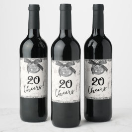 Rótulo De Garrafa De Cerveja Bola de Disco Coquette e Arco Preto Animam Anivers