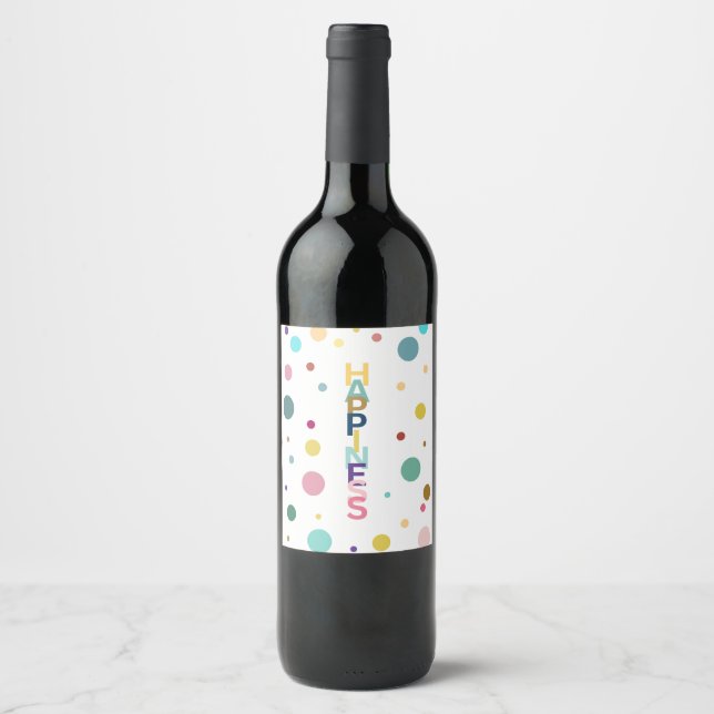 Rótulo De Garrafa De Cerveja Bolha de felicidade (Frente)