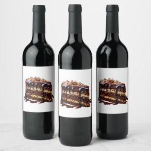 Rótulo De Garrafa De Cerveja Bolo de chocolate multi-camadas indulgente do Slip