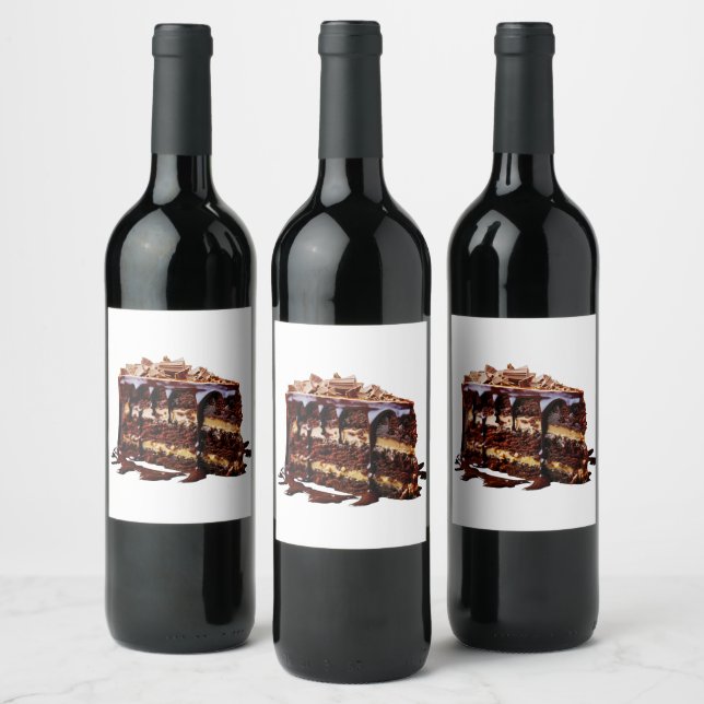 Rótulo De Garrafa De Cerveja Bolo de chocolate multi-camadas indulgente do Slip (Garrafas)