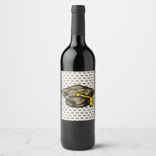 Rótulo De Garrafa De Cerveja Boné de formatura Khaki Camo