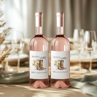 Rótulo De Garrafa De Cerveja Boot Elegante e Chá de panela de espuma