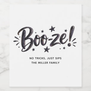 Rótulo De Garrafa De Cerveja Booze Divertido   Tipografia de Bebidas para Festa