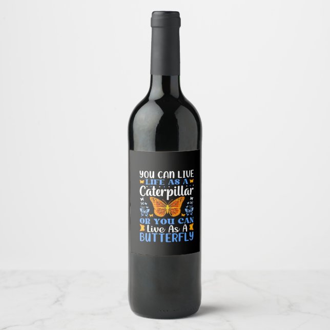 Rótulo De Garrafa De Cerveja borboleta-design (Frente)