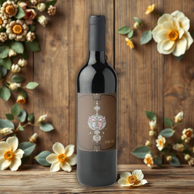 Rótulo De Garrafa De Cerveja Borboleta estilizada (Criador carregado)
