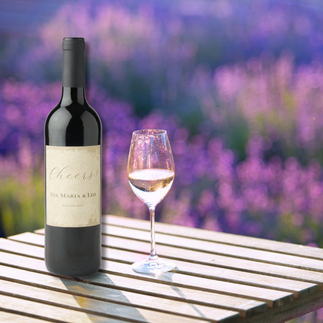 Rótulo De Garrafa De Cerveja Borda de Grunge Esbranquiçada Elegante (Criador carregado)