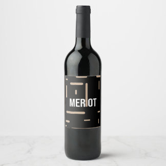 Rótulo De Garrafa De Cerveja Bottle vine merlot desing