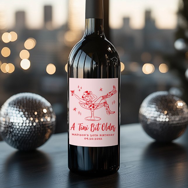 Rótulo De Garrafa De Cerveja Branca, Tini, Rosa e Noite Vermelho (Criador carregado)