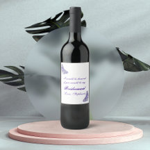Bridesmaid Request Purple Butterfly