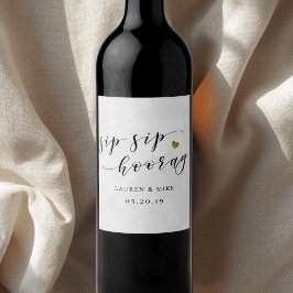 Rótulo De Garrafa De Cerveja Brinde Brinde Hurra Chás de Cãs Casamento