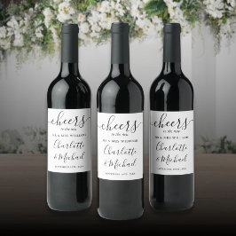 Rótulo De Garrafa De Cerveja Brindemos ao Sr. e Sra. Black Roteiro Casamento