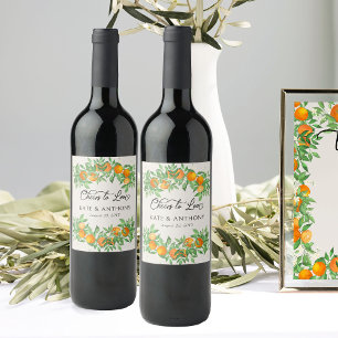 Rótulo De Garrafa De Cerveja Brindes ao Amor Casamento Flor de Laranjeira