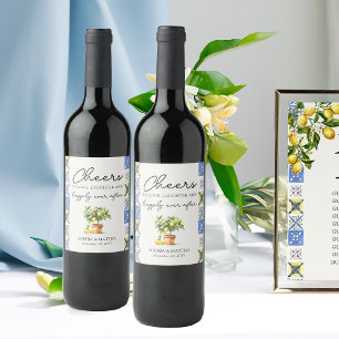 Rótulo De Garrafa De Cerveja Brindes Feliz Para Sempre Casamento Lemon Grove