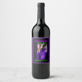Rótulo De Garrafa De Cerveja Bruxa Roxa do Halloween
