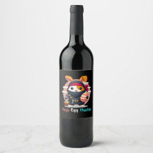 Rótulo De Garrafa De Cerveja Caçador de Ovos Ninja