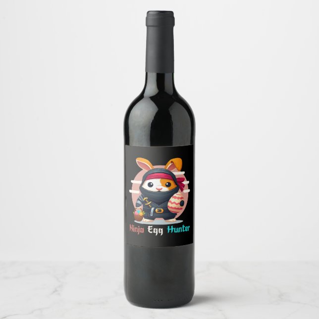Rótulo De Garrafa De Cerveja Caçador de Ovos Ninja (Frente)