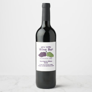 Rótulo De Garrafa De Cerveja Cacho de Uvas, Bar de Vinho/Produtor de Vinho