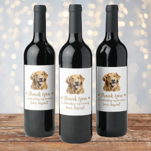 Rótulo De Garrafa De Cerveja Cachorro De Retriever ouro Que Eu Faço Para Casar