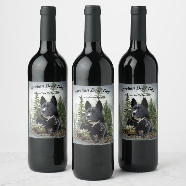Rótulo De Garrafa De Cerveja Cachorro de Urso Karelian (Garrafas)