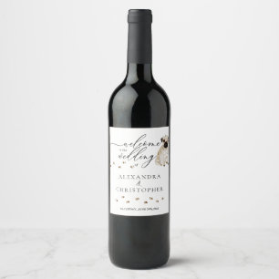 Rótulo De Garrafa De Cerveja Cachorro PUG Fofo casamento