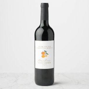 Rótulo De Garrafa De Cerveja Café da Manhã de Noiva com Frutas Laranja Simples
