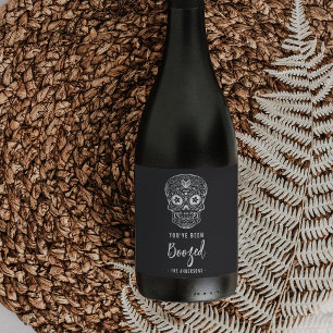 Rótulo De Garrafa De Cerveja Calavera Skull Você Foi Boozado Halloween