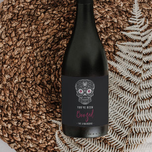 Rótulo De Garrafa De Cerveja Calavera Skull Você Foi Boozado Halloween